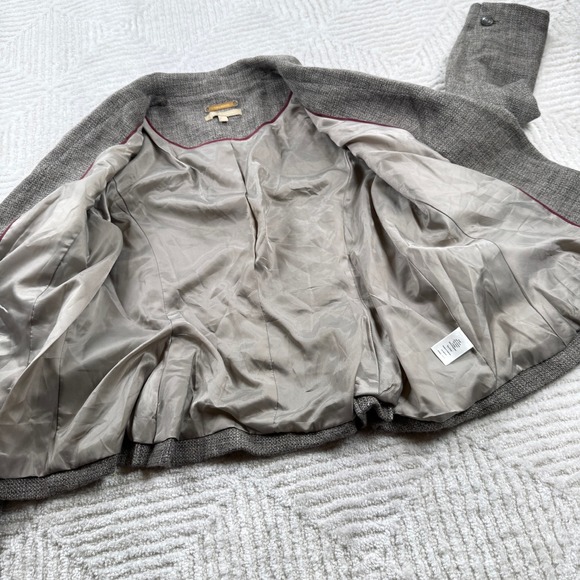 Talbots Women's Blazer 10 Jacket Gray Tweed Herringbone Office Work Corporate - Picture 8 of 11